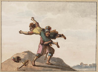 KT 2010 251
<br/>
Ridderlijk tweegevecht uit den Ouden tijd
<br/>
<em>Michaëlis, Gerrit Jan (1775-1857)</em>